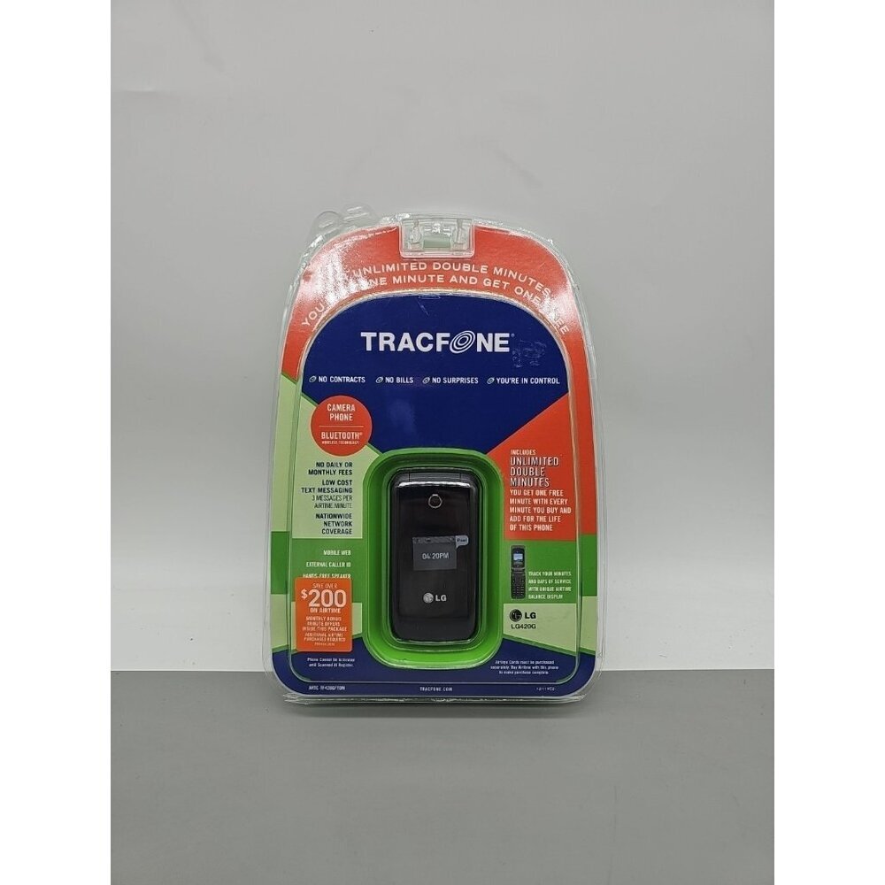 LG 420G ( TracFone ) Cellular Flip Phone Camera Bluetooth Sealed New In Box